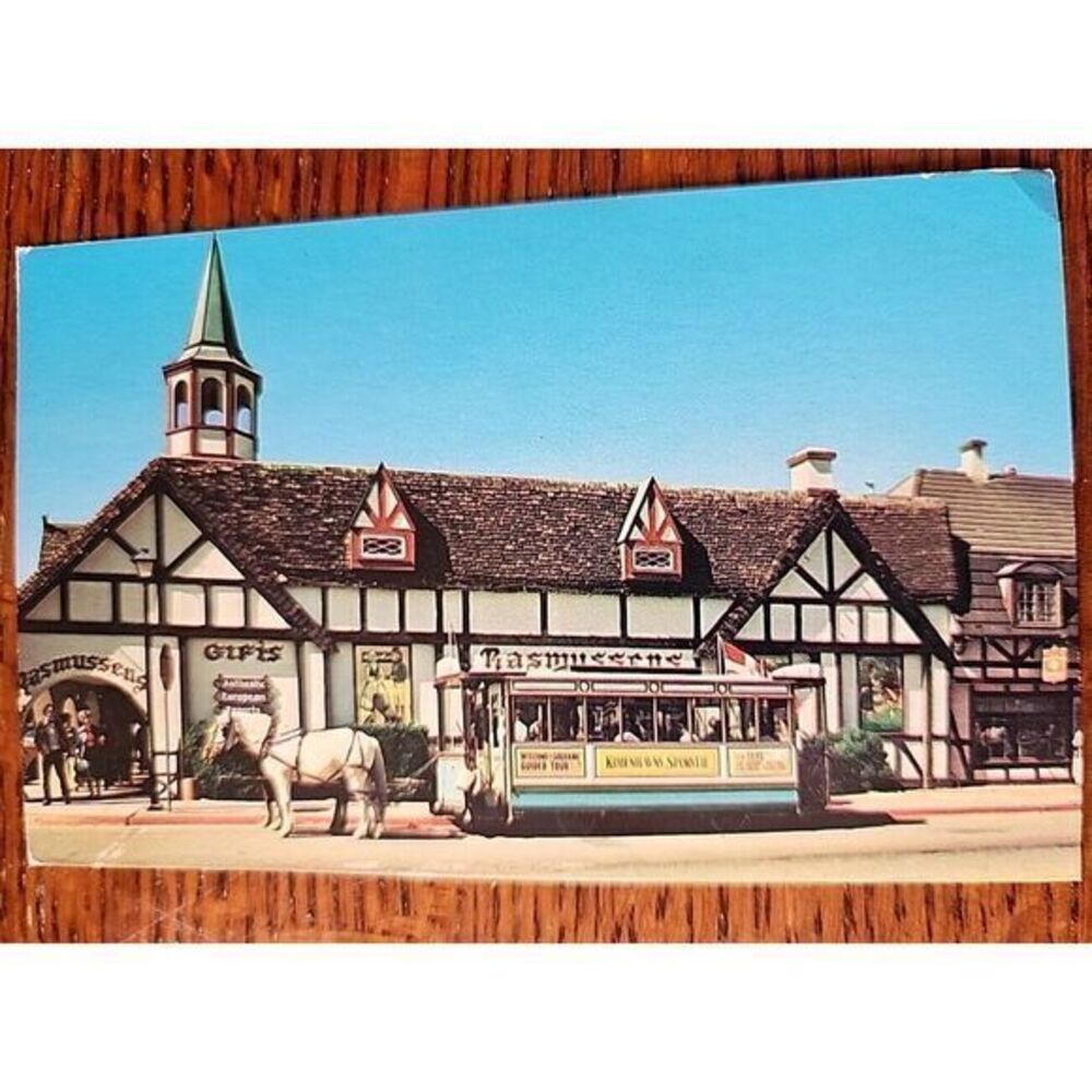 1960 Quaint Danish Style Buildings Bakeries Exterior Solvang California Postcard